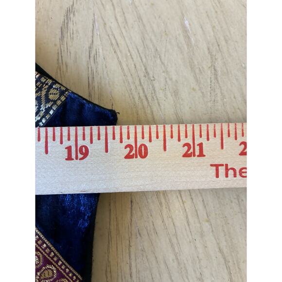 VTG 90s Velvet Patchwork Vest Boho Witchy Whimsigoth Eclectic Teacher Pier One M - Picture 8 of 10